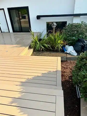 Trex Transcend composite decking installation in Bellevue WA by Orca Roofing & Exteriors