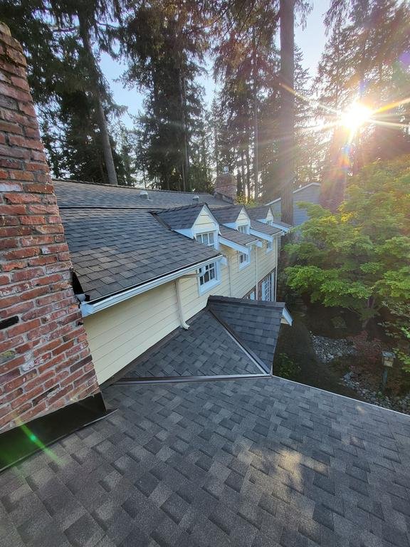 Mercer Island roof and gutter replacement by Orca Roofing & Exteriors.

