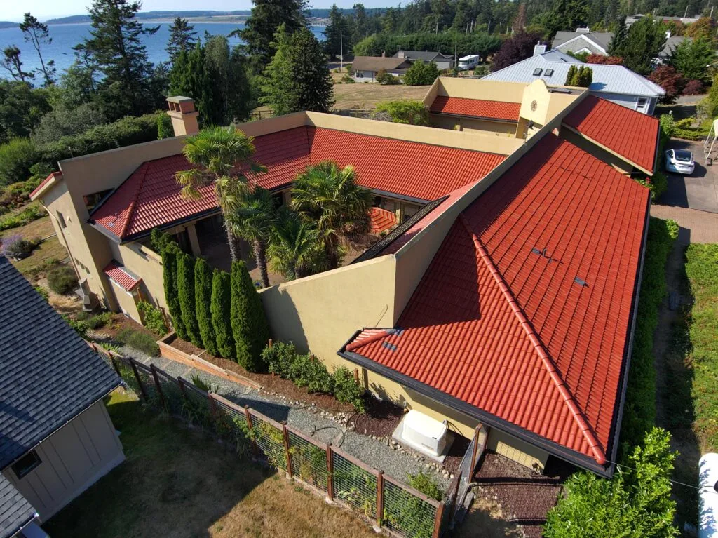 Beautiful synthetic Brava tiles installed by roofing contractors in Seattle