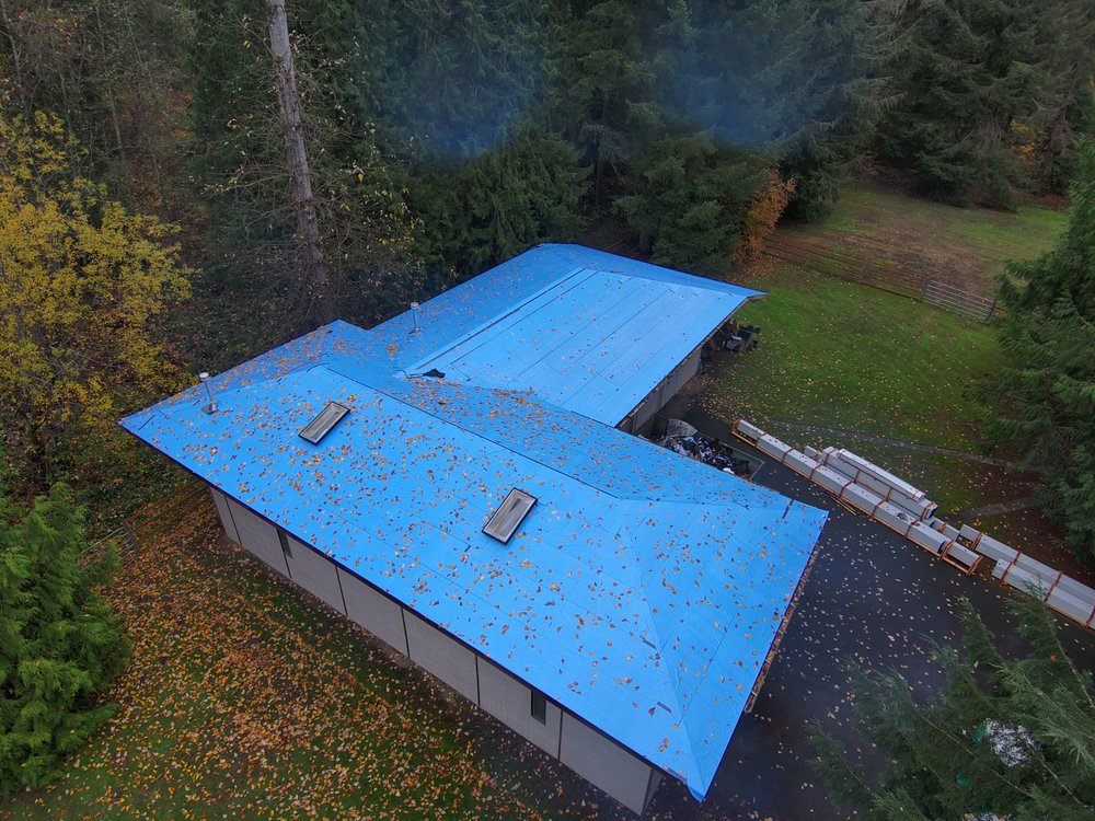 Modern Nuray Metal roof replacement improving the aesthetic of a Bellevue home.


