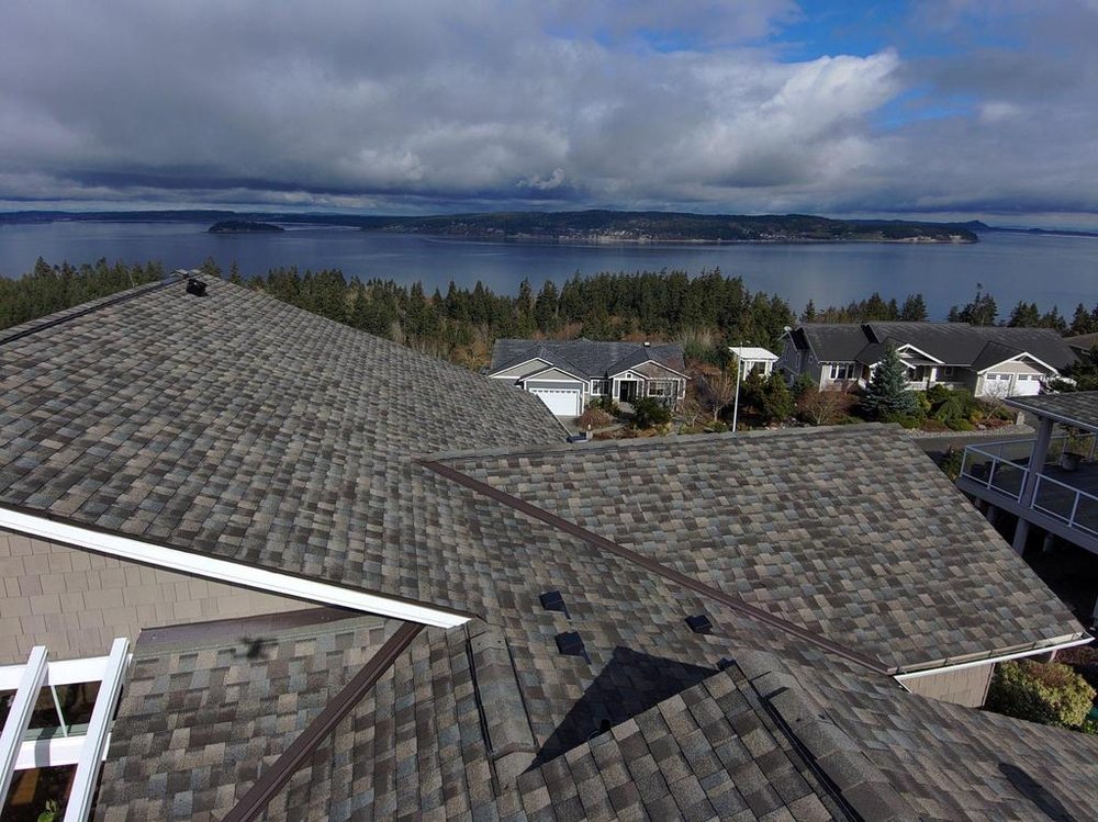 Orca Roofing's asphalt shingle roof project in Camano Island, WA.

