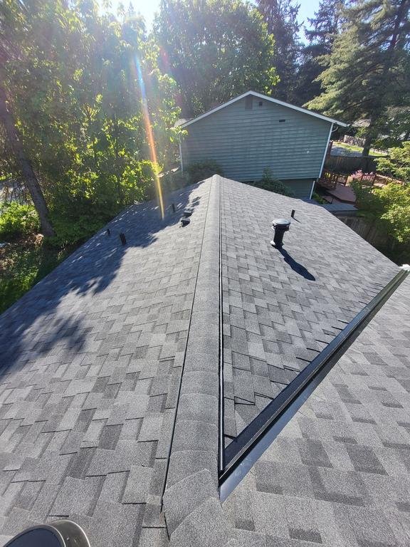 Orca Roofing's shingle roof project protecting a Redmond home.


