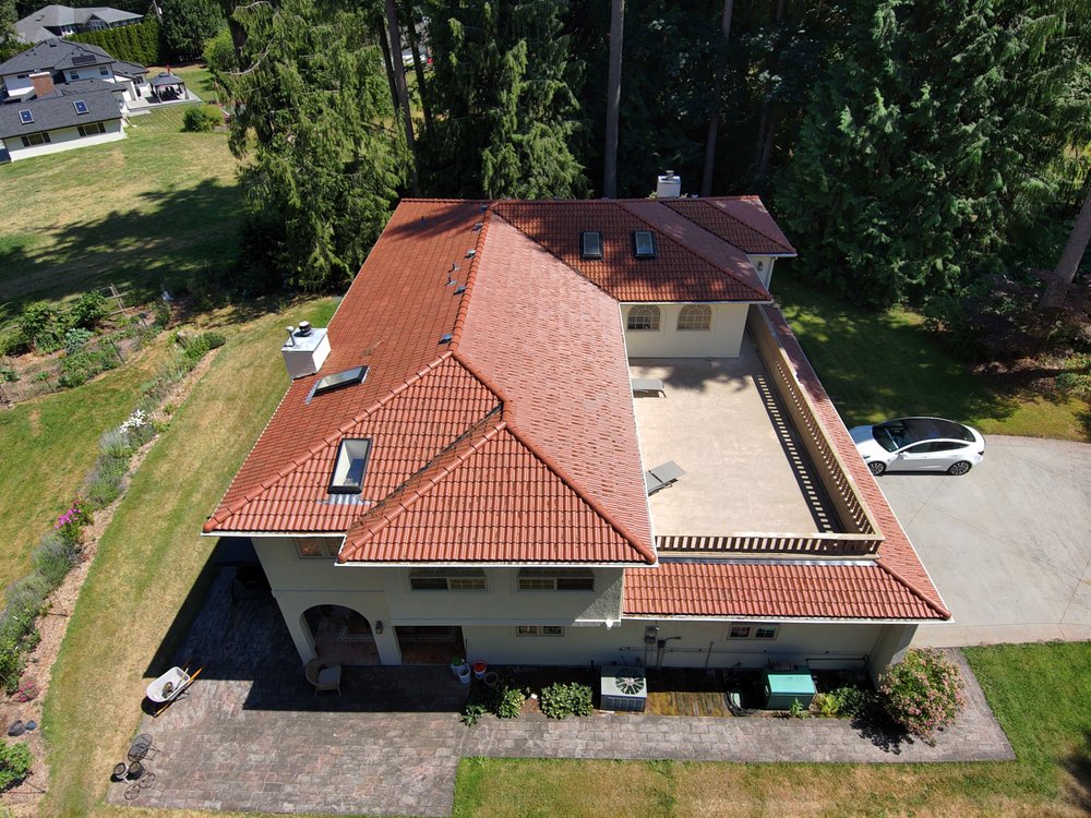 Durable and beautiful Brava roofing tiles on a Redmond home.