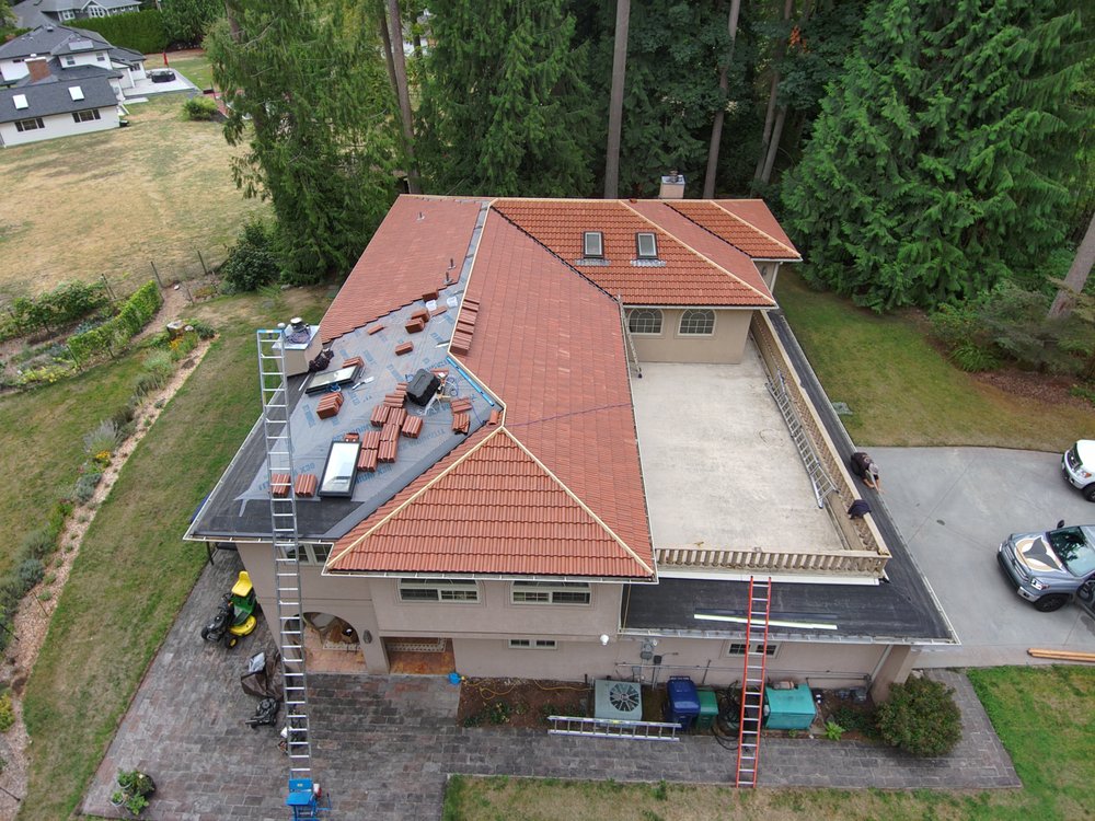 Professional installation of Brava Tuscan Clay tiles by Orca Roofing.