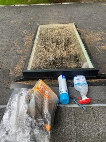 Crystal clear skylights after roof cleaning in Woodinville, enhancing natural light.