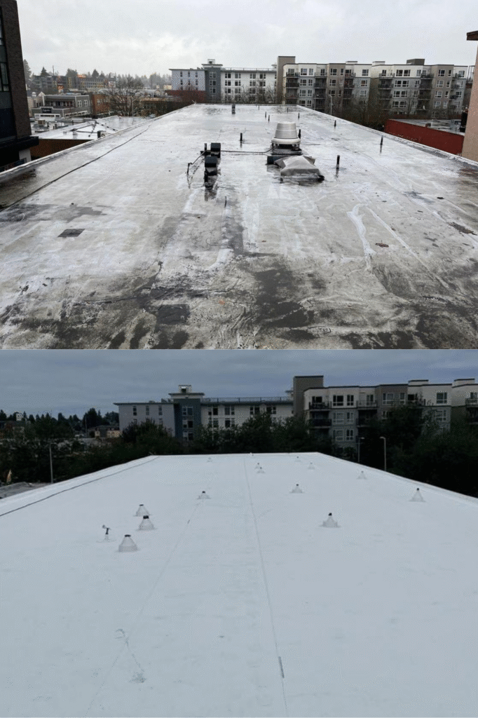 Example of roof cleaning process to illustrate average roof cleaning costs.