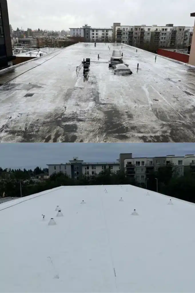 Example of roof cleaning process to illustrate average roof cleaning costs.