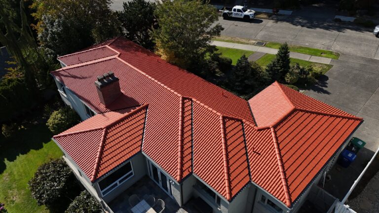 Puyallup home featuring Brava roof tiles and solar panels
